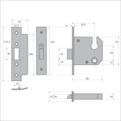 #01 2.5" (65mm) Imperial G7788 Euro Profile Cylinder Mortice Nightlatch