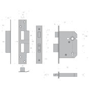 #06 3" (76mm) Imperial G5050 5 Lever BS3621 High Security Mortice Lock Keyed Alike