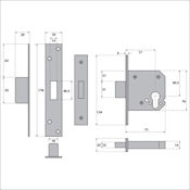 #02 3" (76mm) Imperial G7134 High Security Euro Profile Cylinder Deadlock