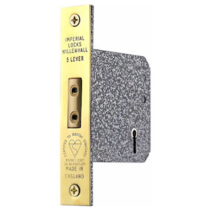 #06 2.5" (63mm) Imperial G5054 5 Lever High Security Mortice Deadlock BS3621 Keyed Alike