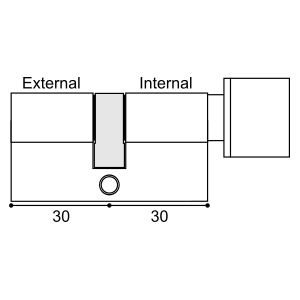 Euro Profile Cylinder & Turn 30mm+30mm